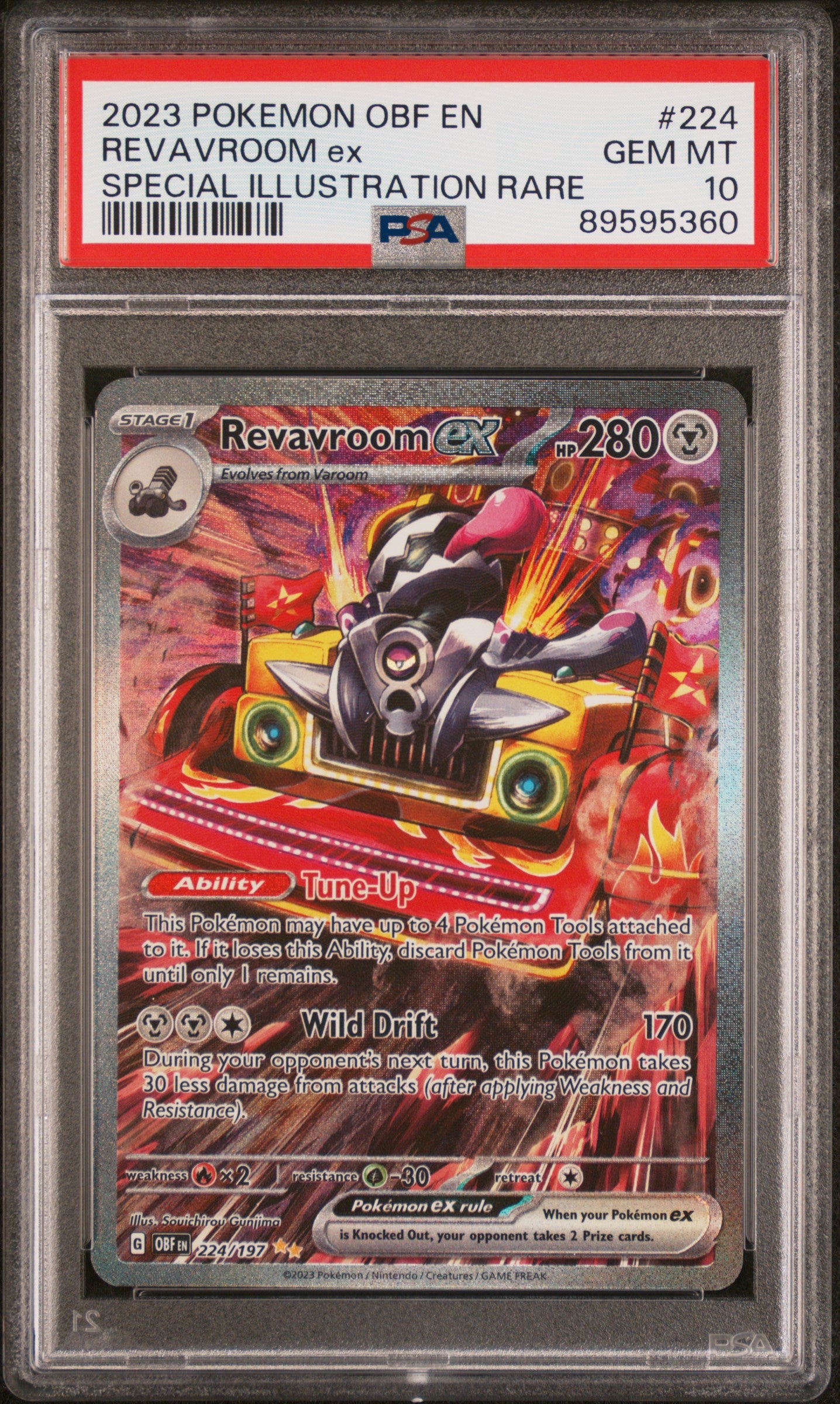 2023 Pokemon Obf En-Obsidian Flames #224 Revavroom Ex PSA 10