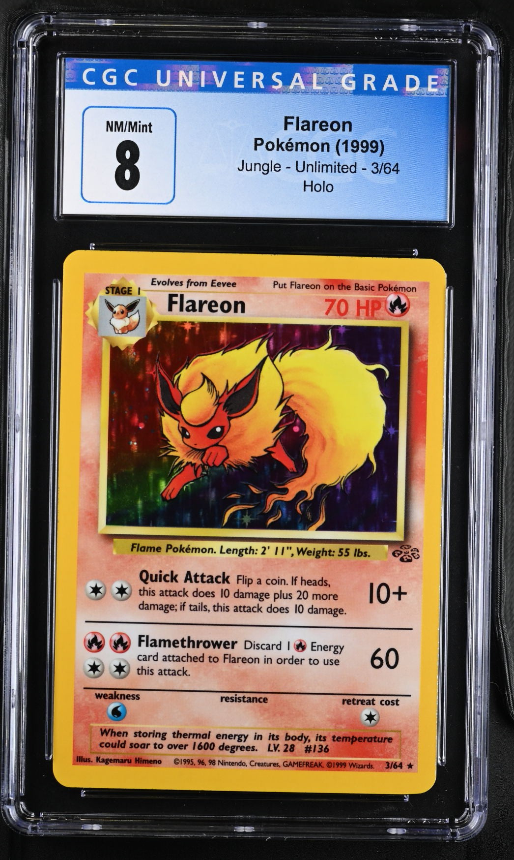1999 Jungle #3/64 Flareon CGC