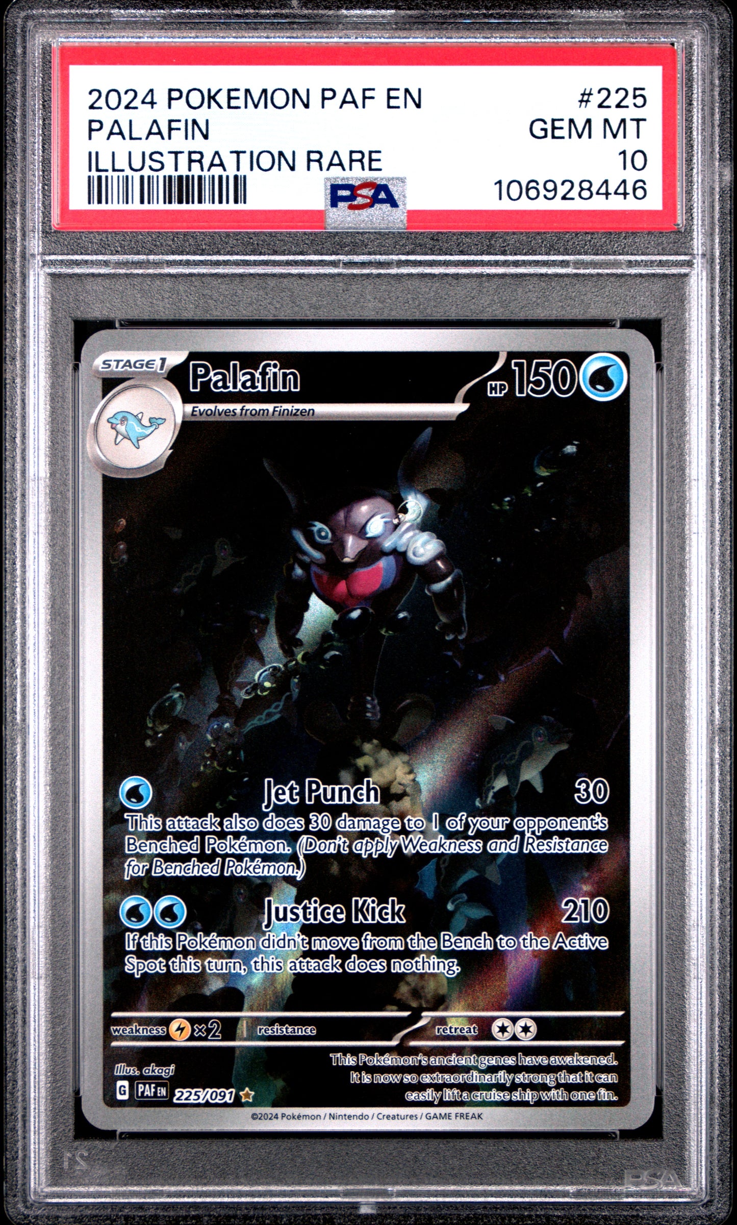2024 Pokemon Paf En-Paldean Fates #225 Palafin PSA 10