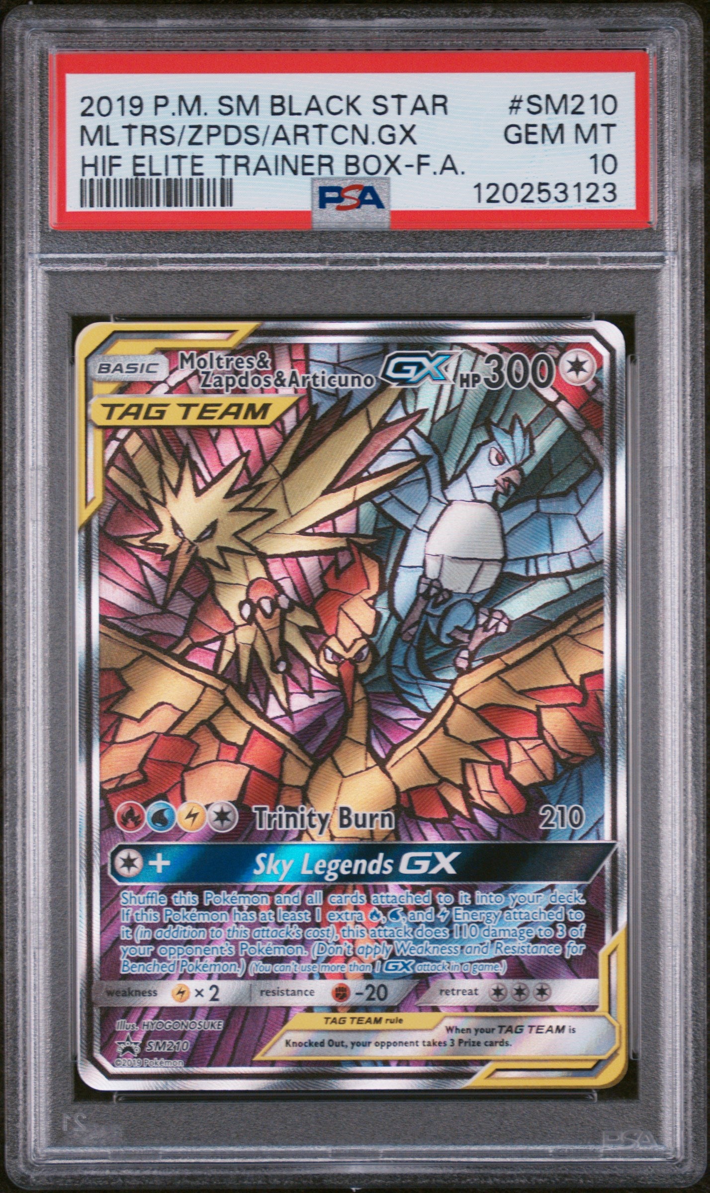 2019 Pokemon Sm Black Star Promo #SM210 Mltrs/Zpds/Artcn.Gx PSA 10
