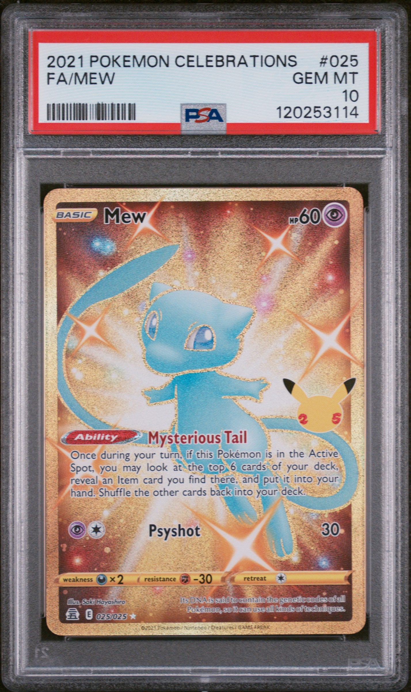 2021 Pokemon Celebrations #025 Fa/Mew PSA 10