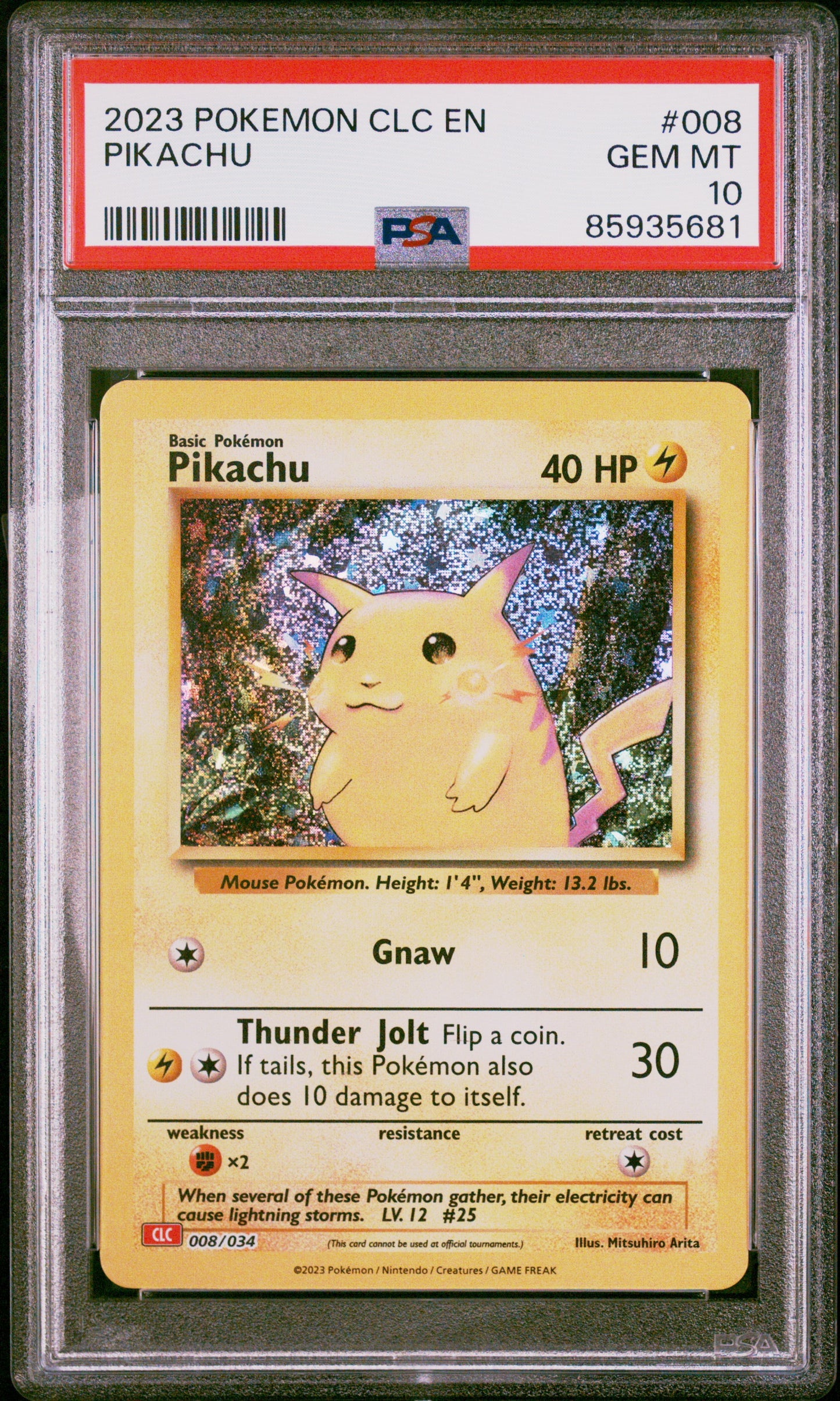 2023 Pokemon Clc-Trading Card Game Classic #008 Pikachu PSA 10