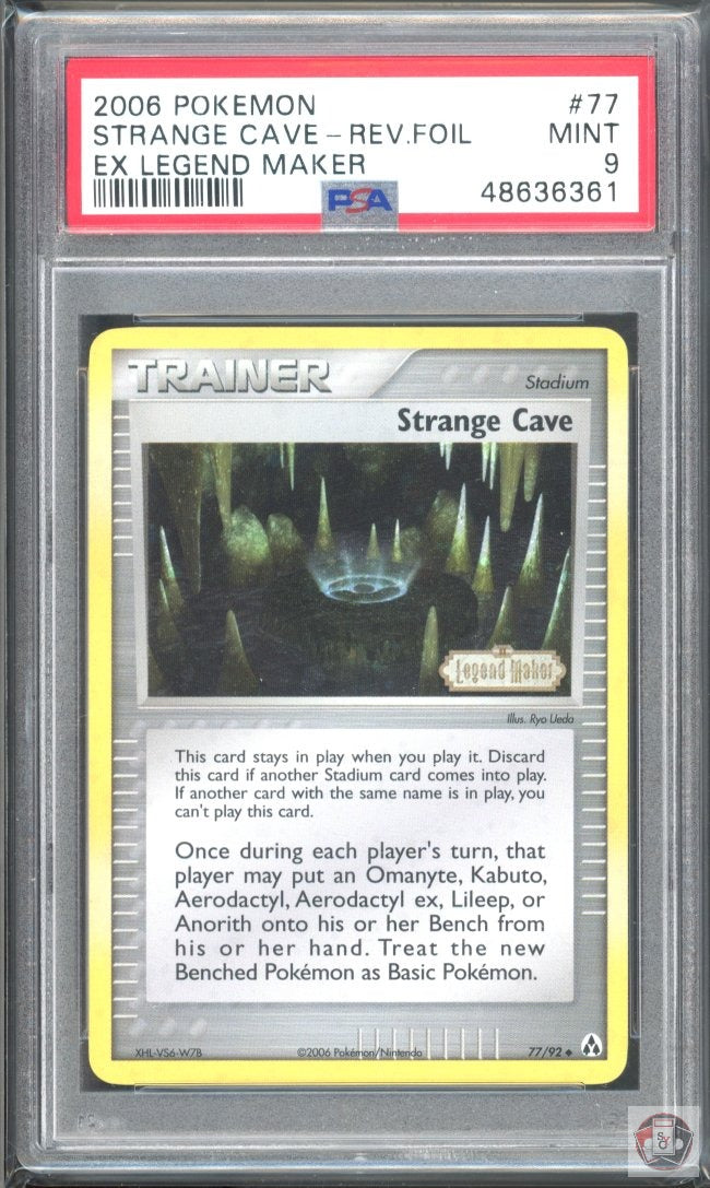 Strange Cave Reverse Holo 77/92 Legend Maker Pokemon PSA 9
