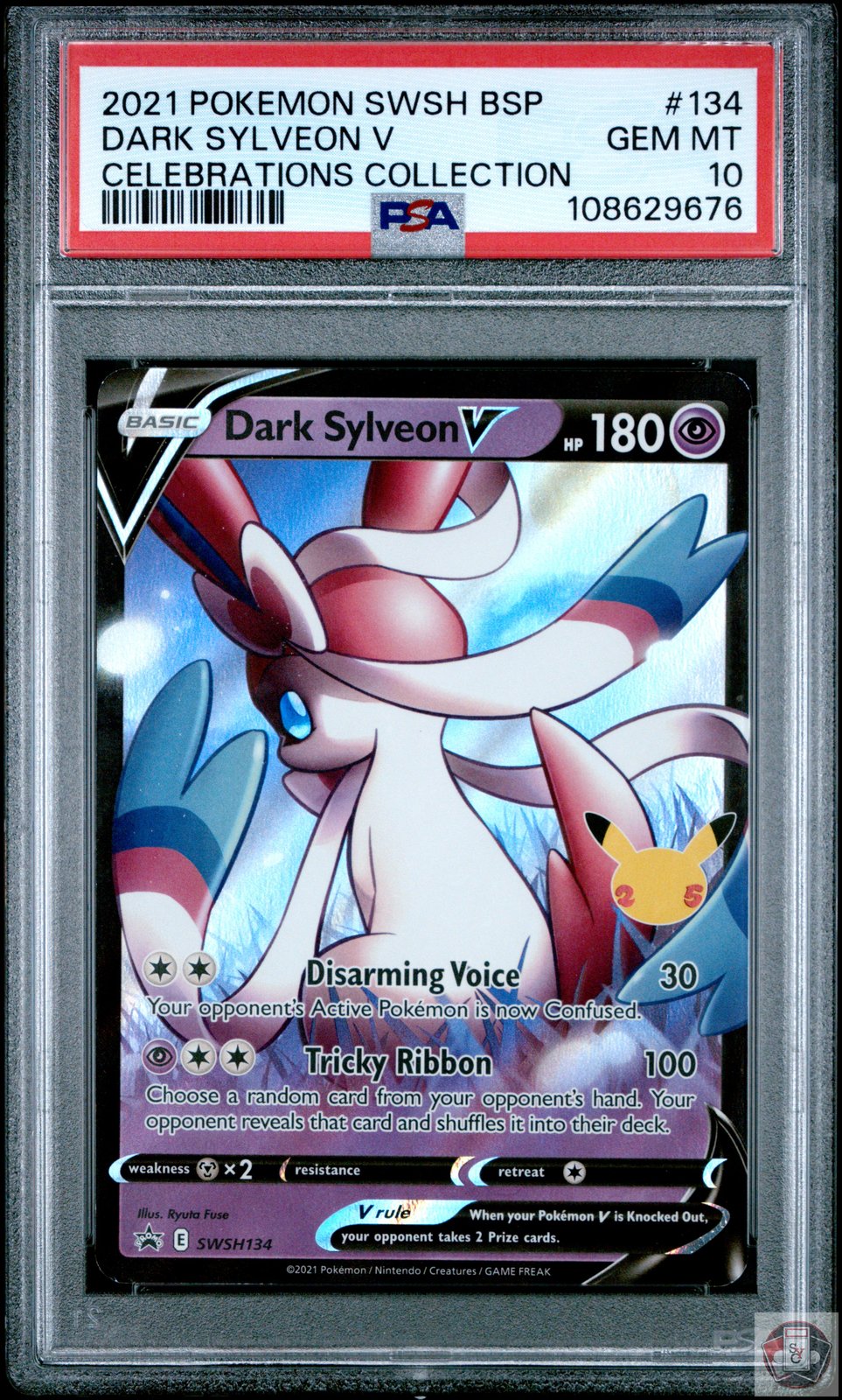 Dark Sylveon V 134 Celebrations Collection Pokemon PSA 10 Gem Mint