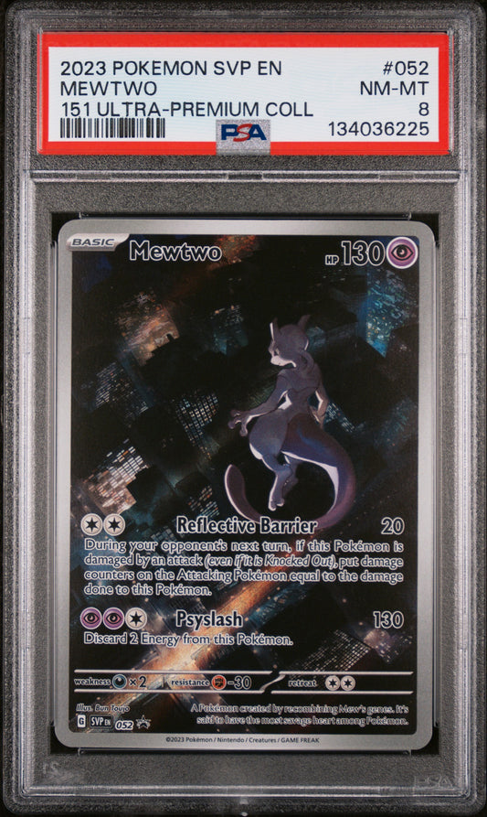 Mewtwo 052/165 151 Ultra-premium Collection Pokemon PSA 8