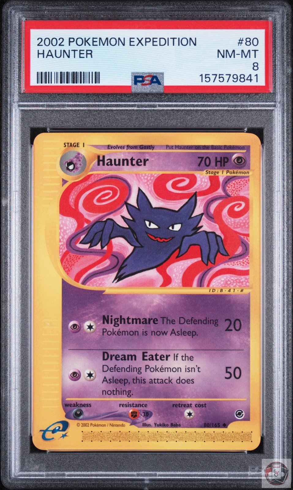 Haunter 80/165 Expedition Pokemon PSA 8 Nm-Mt