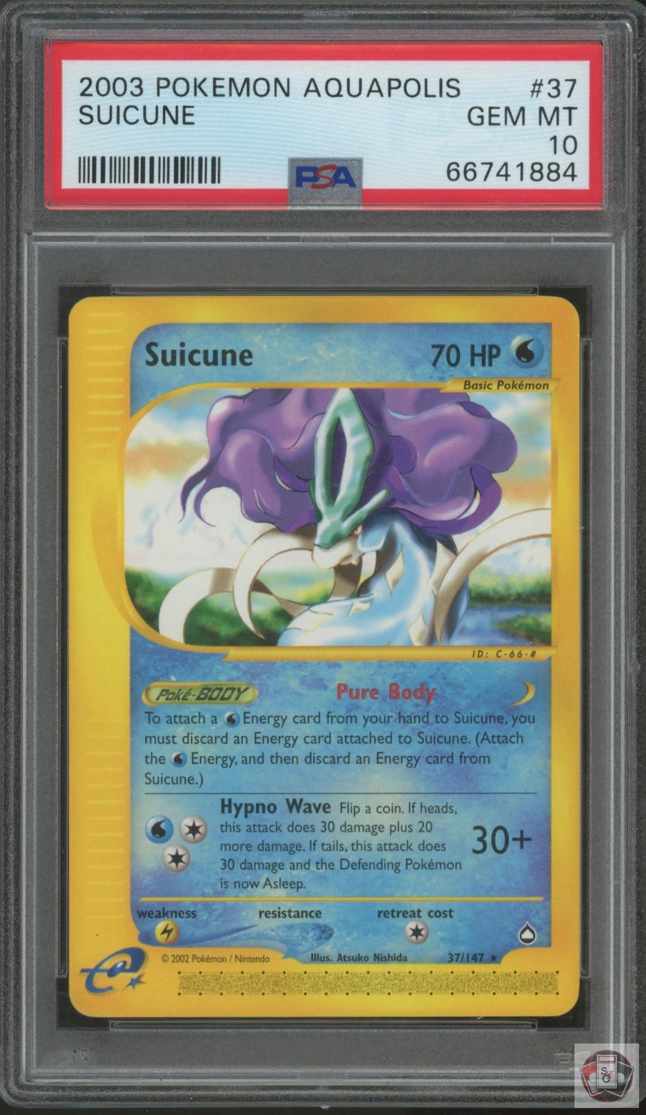 Suicune 37/147 Aquapolis Pokemon PSA 10