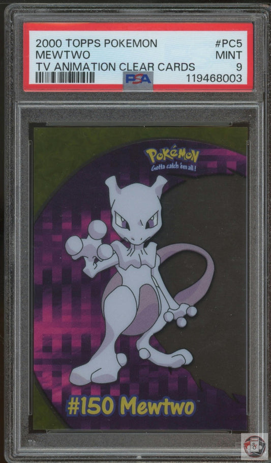 Mewtwo PC5 Topps Tv Animation Clear Cards Pokemon PSA 9