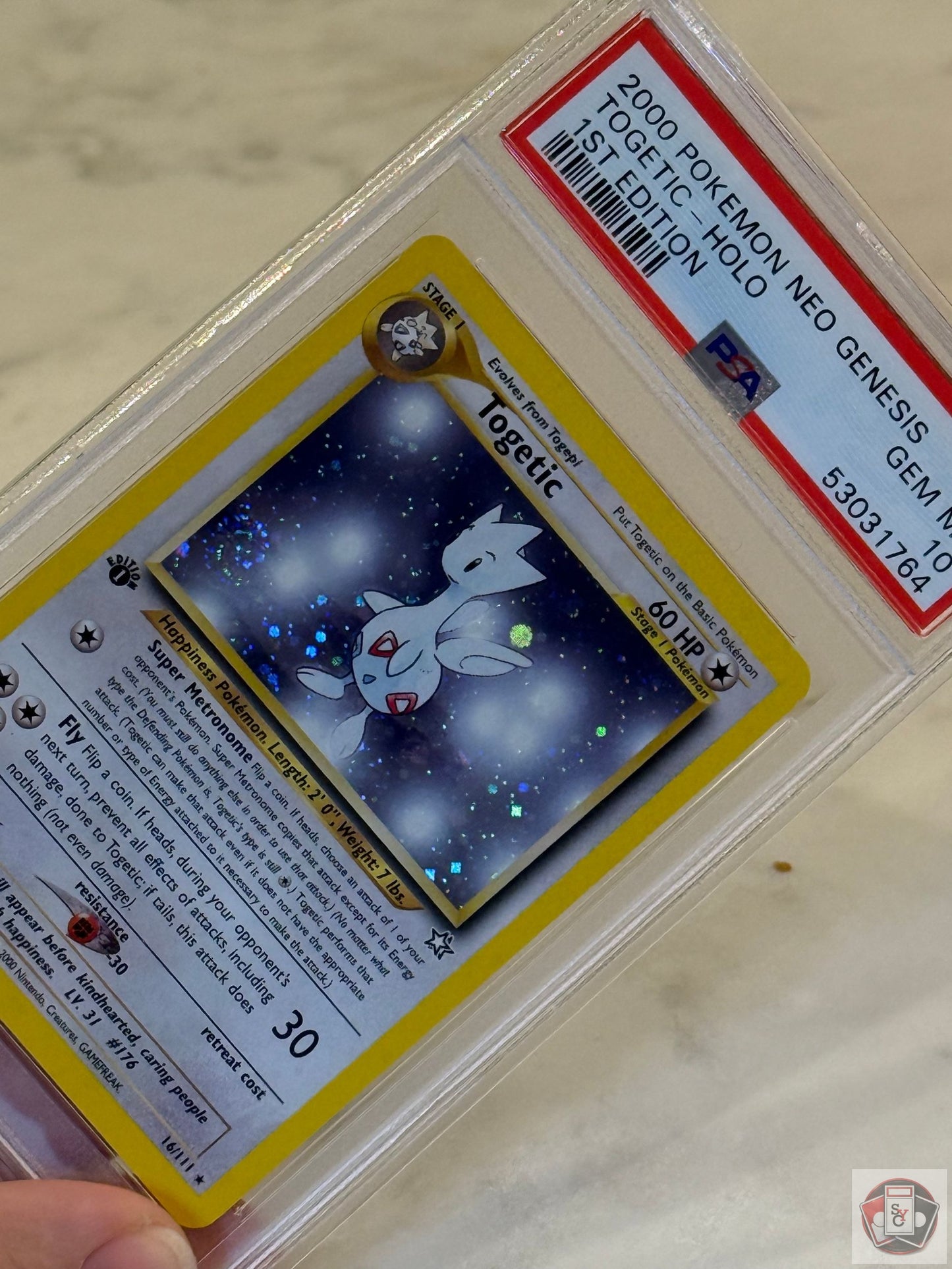 Togetic Holo 16/111 Neo Genesis 1st Edition Pokemon PSA 10 *SWIRL*