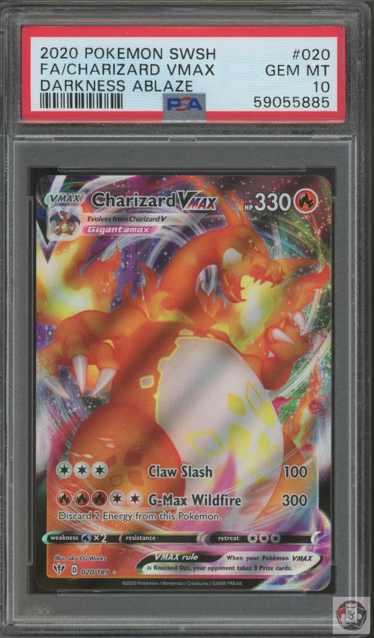 Charizard Vmax 020/189 Darkness Ablaze Pokemon PSA 10