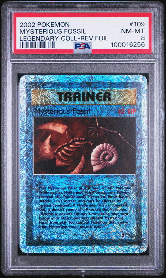 2002 Pokemon Legendary Collection #109 Mysterious Fossil PSA 8