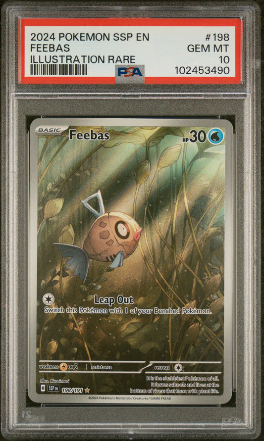 2024 Pokemon Ssp En-Surging Sparks #198 Feebas PSA 10