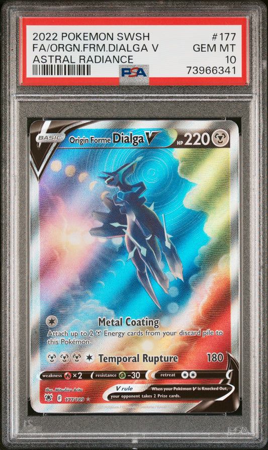 2022 Pokemon Sword & Shield Astral Radiance #177 Fa/Orgn.Frm.Dialga V PSA 10