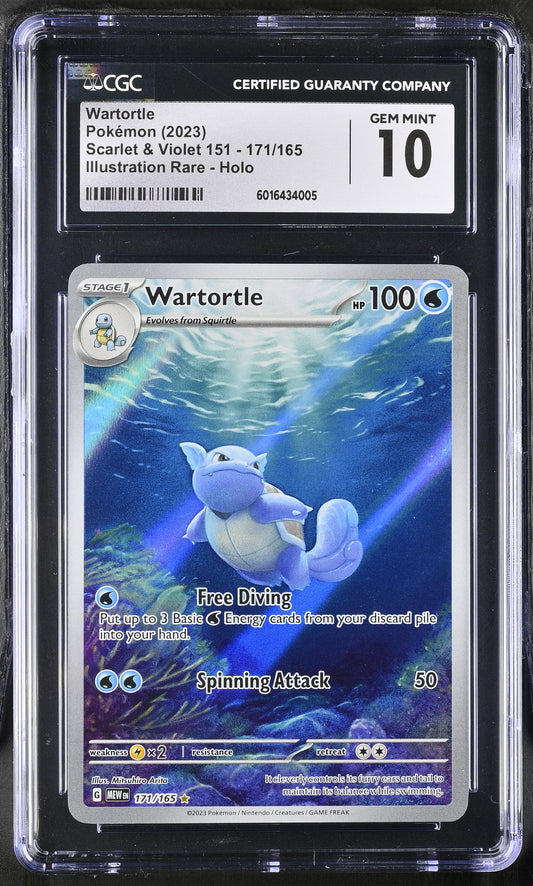 2023 Scarlet & Violet 151 #171/165 Wartortle CGC 10