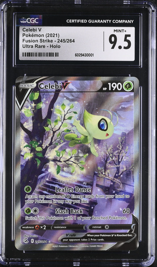 2021 Fusion Strike #245/264 Celebi V CGC 9.5