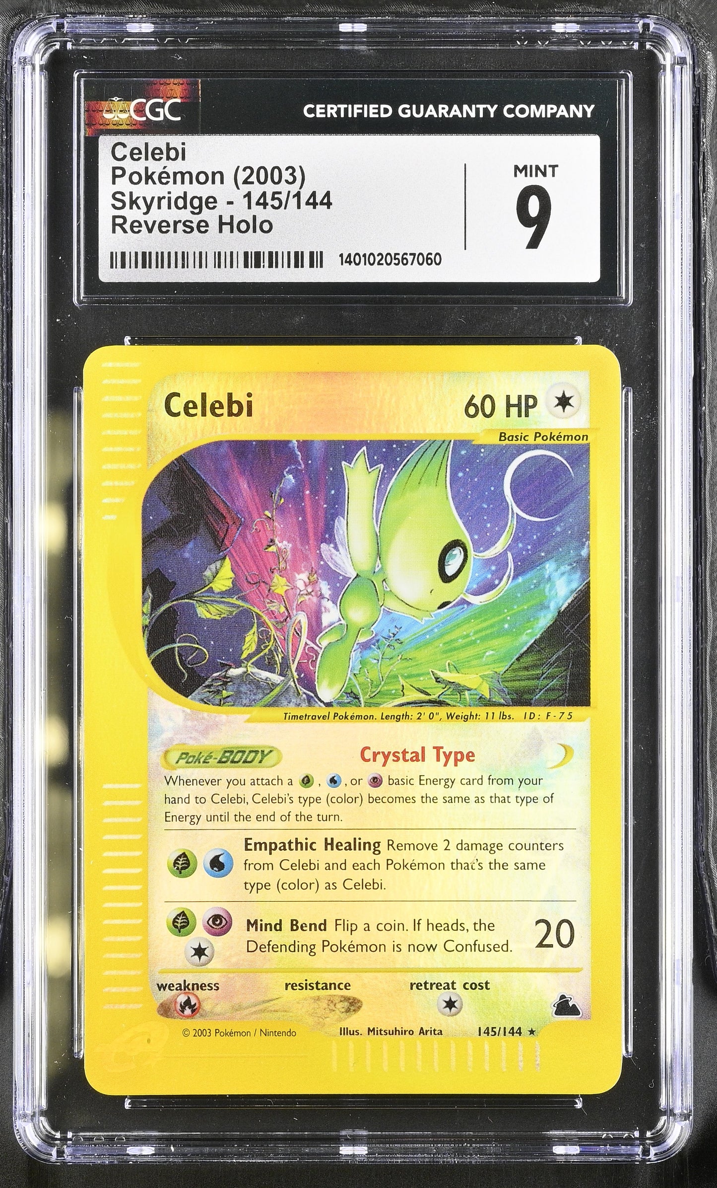 2003 Skyridge #145/144 Celebi CGC 9