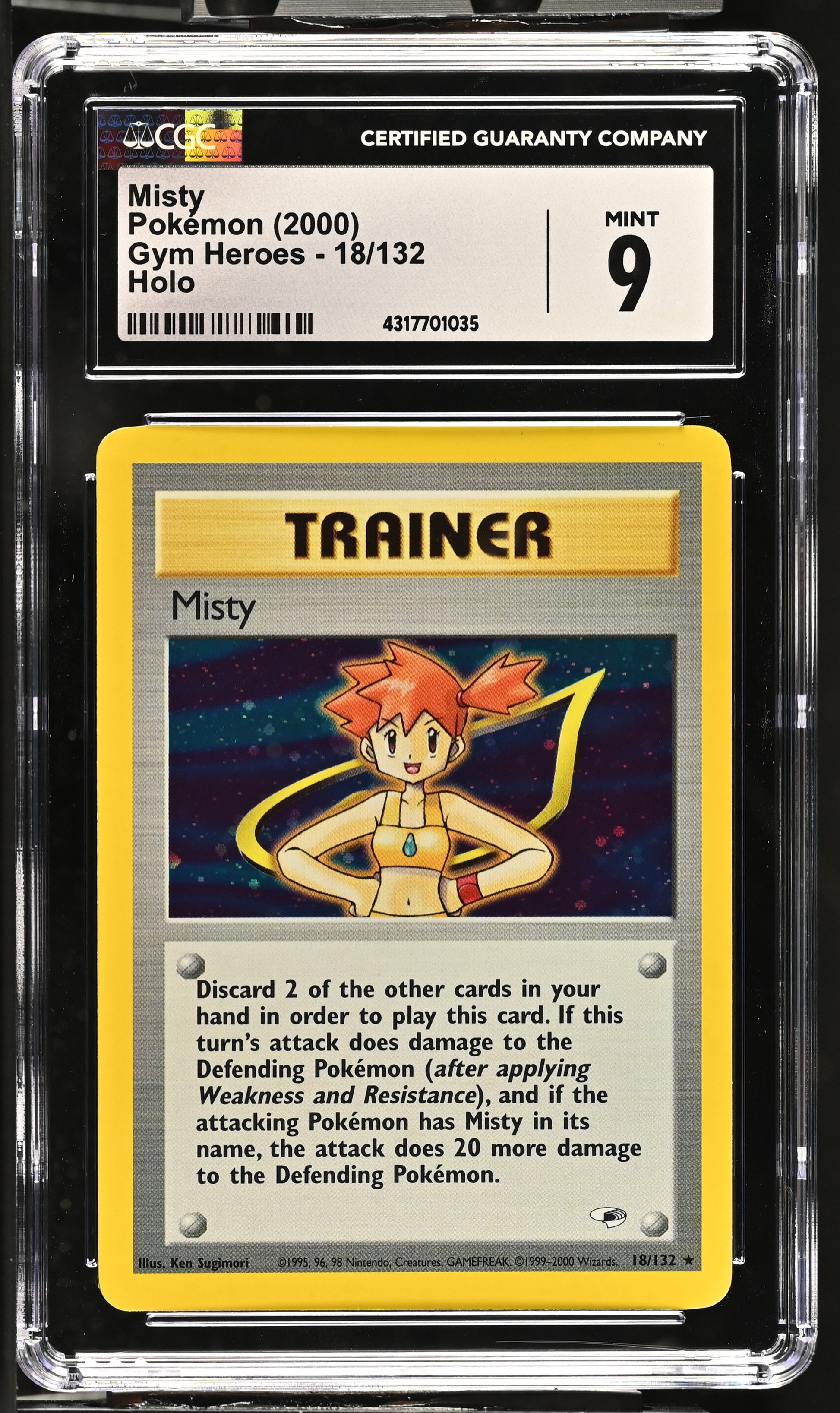 2000 Gym Heroes #18/132 Misty CGC 9