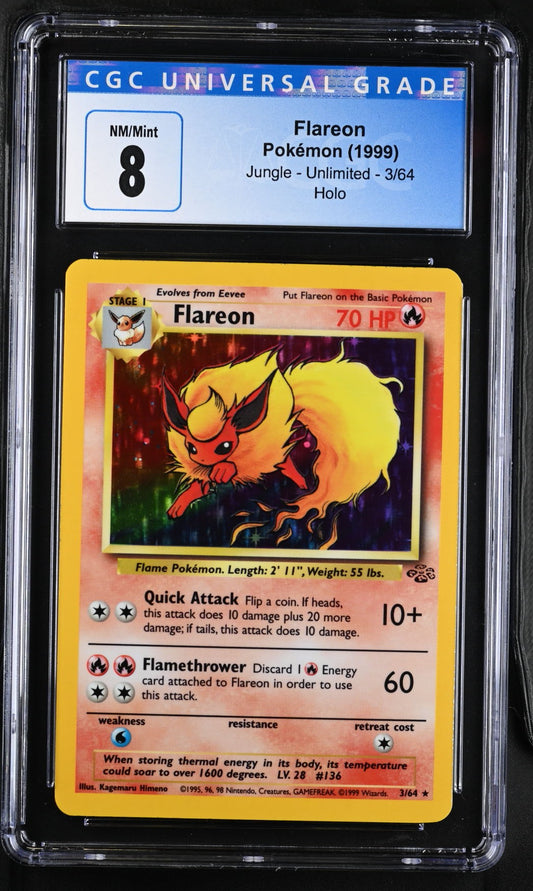 1999 Jungle #3/64 Flareon CGC