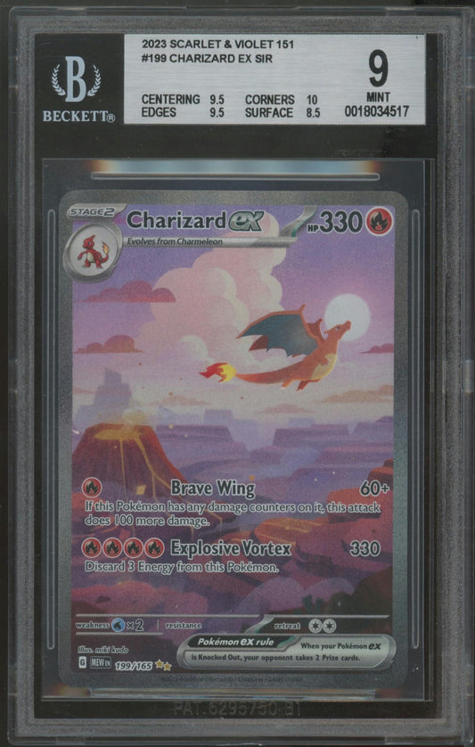 2023 Pokemon Scarlet and Violet 151 #199 Charizard ex SIR BGS 9.0