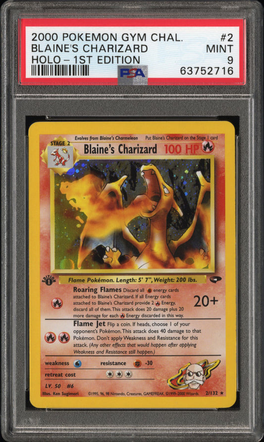 2000 Pokemon Gym Challenge #2 Blaine'S Charizard PSA 9