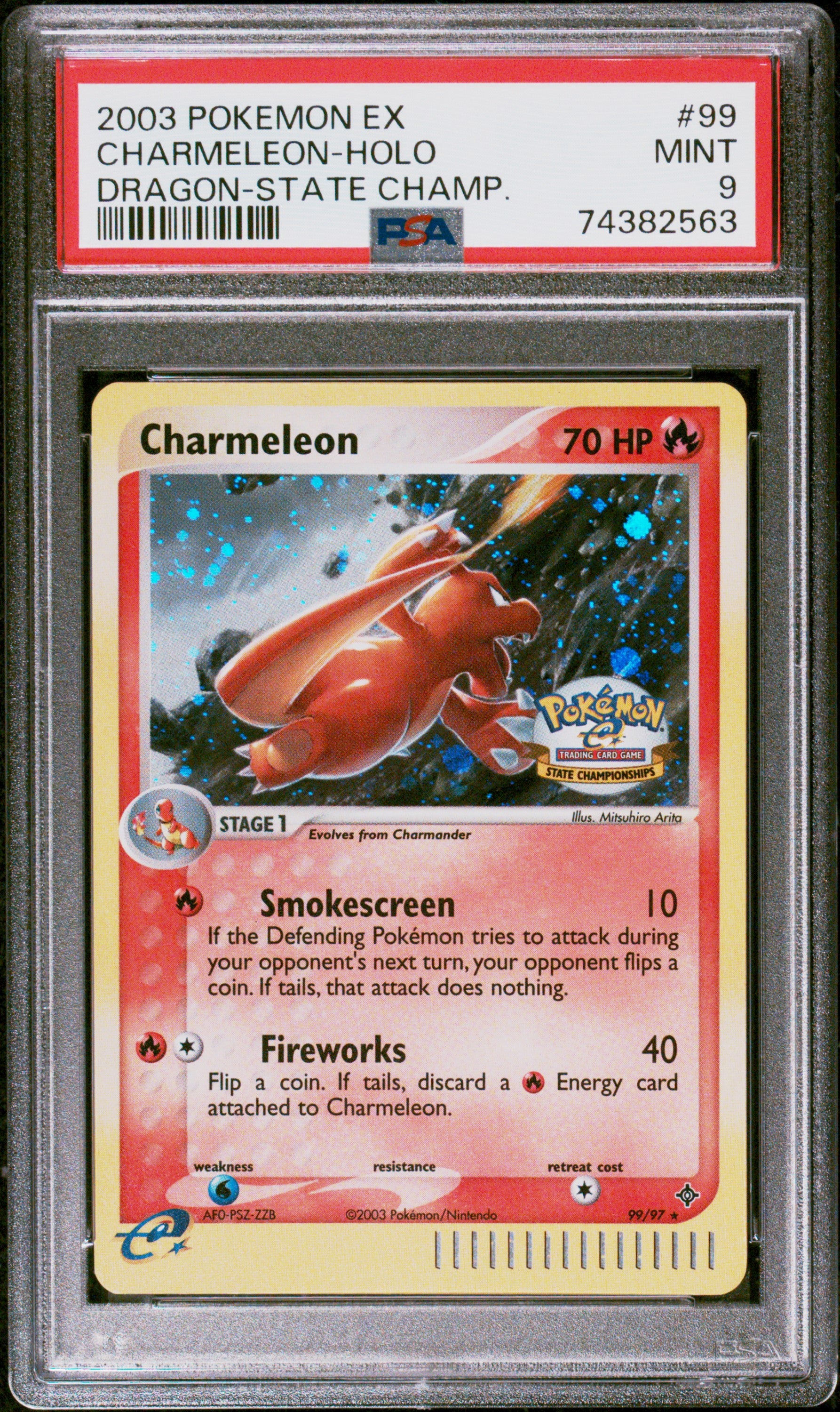 2003 Pokemon Ex Dragon #99 Charmeleon-Holo PSA 9