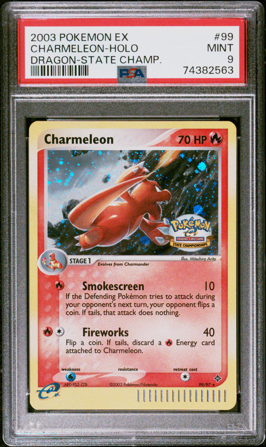 2003 Pokemon Ex Dragon #99 Charmeleon-Holo PSA 9