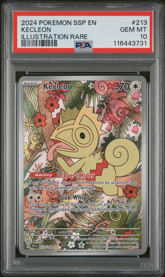 2024 Pokemon Ssp En-Surging Sparks #213 Kecleon PSA 10