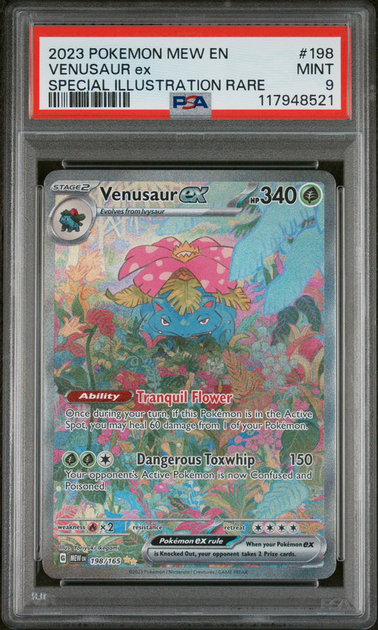 2023 Pokemon Mew En-151 #198 Venusaur Ex PSA 9