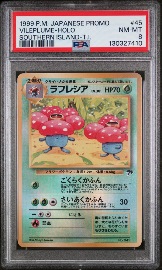 Vileplume Holo 45 Southern Island-t.i. Pokemon Japanese PSA 8