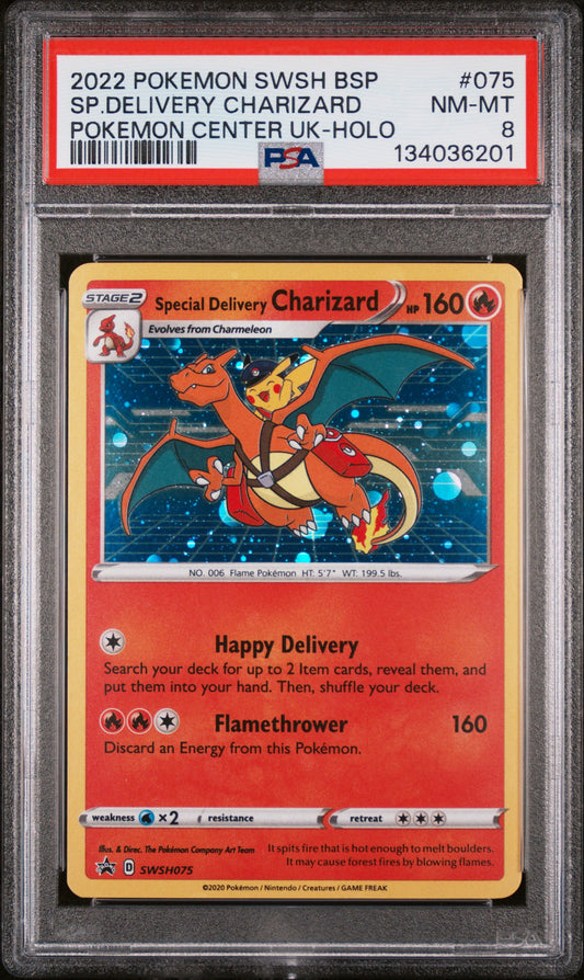 Special Delivery Charizard Holo 075 Pokemon Center United Kingdom Pokemon PSA 8