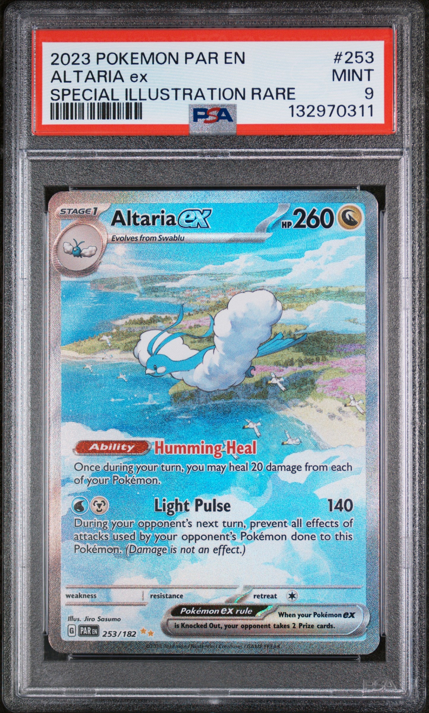 Altaria EX 253/182 Special Illustration Rare Par En-paradox Rift Pokemon PSA 9