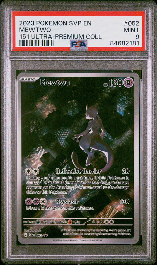 2023 Pokemon Svp En-Sv Black Star Promo #052 Mewtwo PSA 9