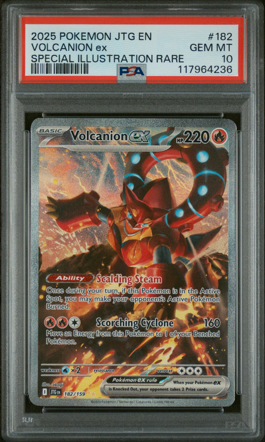 2025 Pokemon Jtg En-Journey Together #182 Volcanion Ex PSA 10