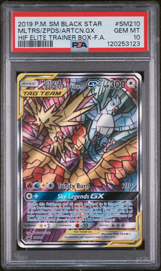 2019 Pokemon Sm Black Star Promo #SM210 Mltrs/Zpds/Artcn.Gx PSA 10