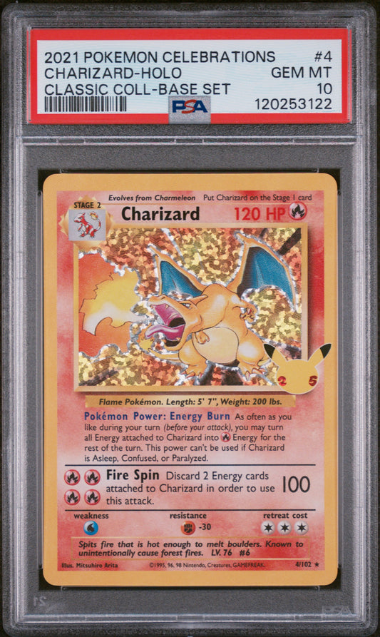 2021 Pokemon Celebrations Classic Collection #4 Charizard-Holo PSA 10