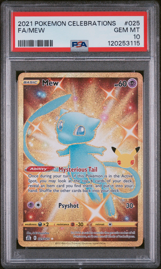 2021 Pokemon Celebrations #025 Fa/Mew PSA 10