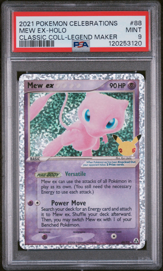 2021 Pokemon Celebrations Classic Collection #88 Mew Ex-Holo PSA 9