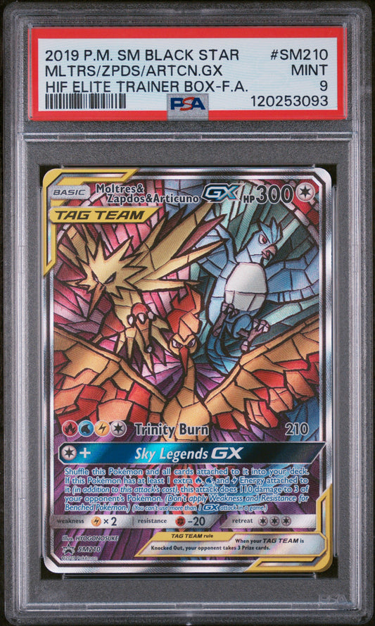 2019 Pokemon Sm Black Star Promo #SM210 Mltrs/Zpds/Artcn.Gx PSA 9