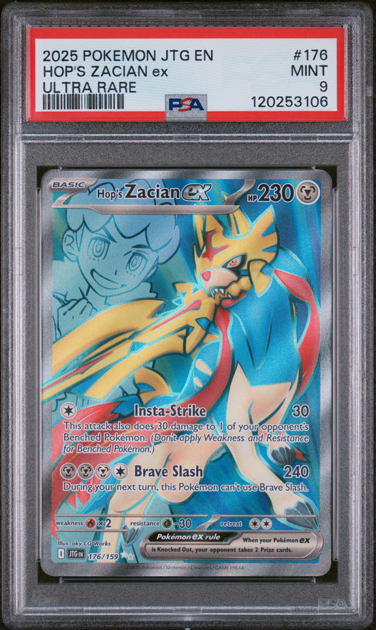 2025 Pokemon Jtg En-Journey Together #176 Hop'S Zacian Ex PSA 9