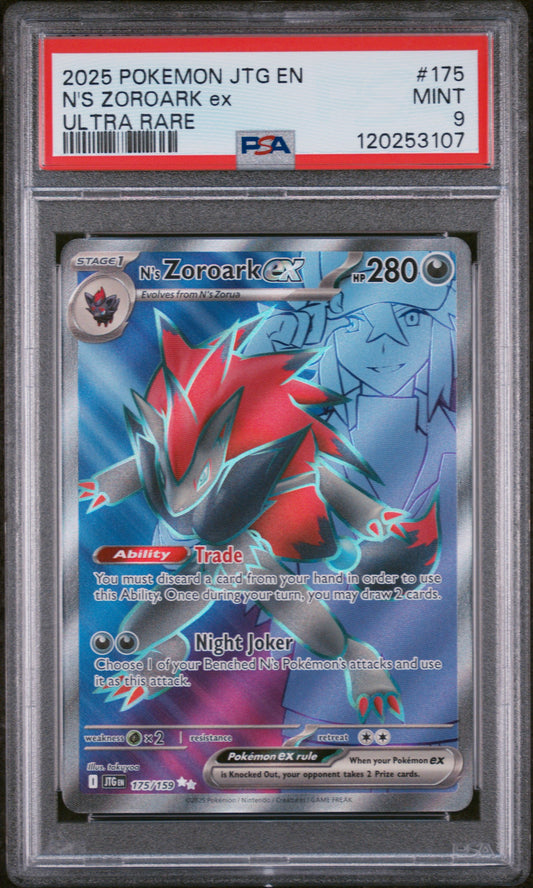 2025 Pokemon Jtg En-Journey Together #175 N'S Zoroark Ex PSA 9