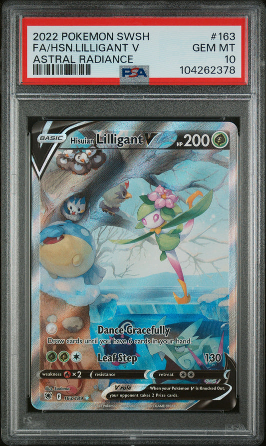 2022 Pokemon Sword & Shield Astral Radiance #163 Fa/Hsn.Lilligant V PSA 10