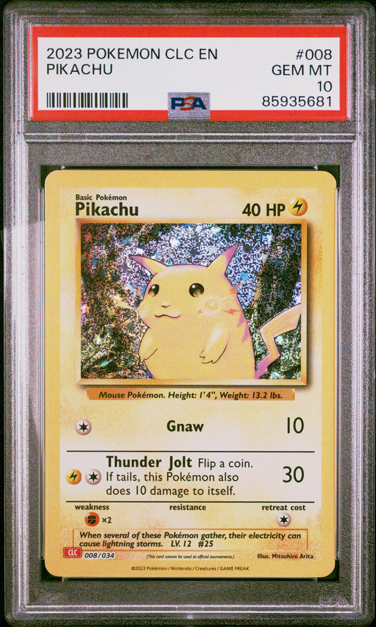 2023 Pokemon Clc-Trading Card Game Classic #008 Pikachu PSA 10