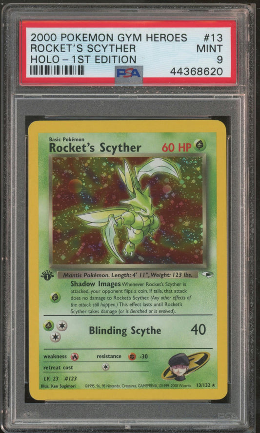2000 Pokemon Gym Heroes #13 Rocket'S Scyther PSA 9