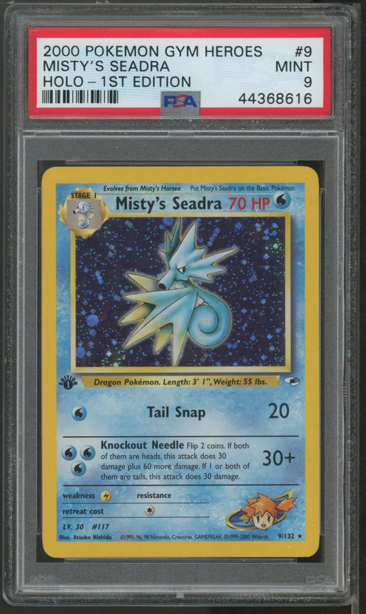 2000 Pokemon Gym Heroes #9 Misty'S Seadra PSA 9