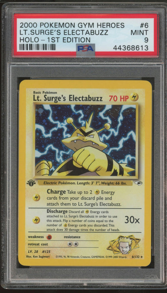 2000 Pokemon Gym Heroes #6 Lt.Surge'S Electabuzz PSA 9