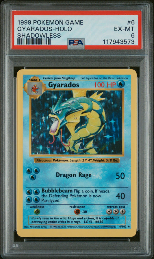 1999 Pokemon Game #6 Gyarados-Holo PSA 6