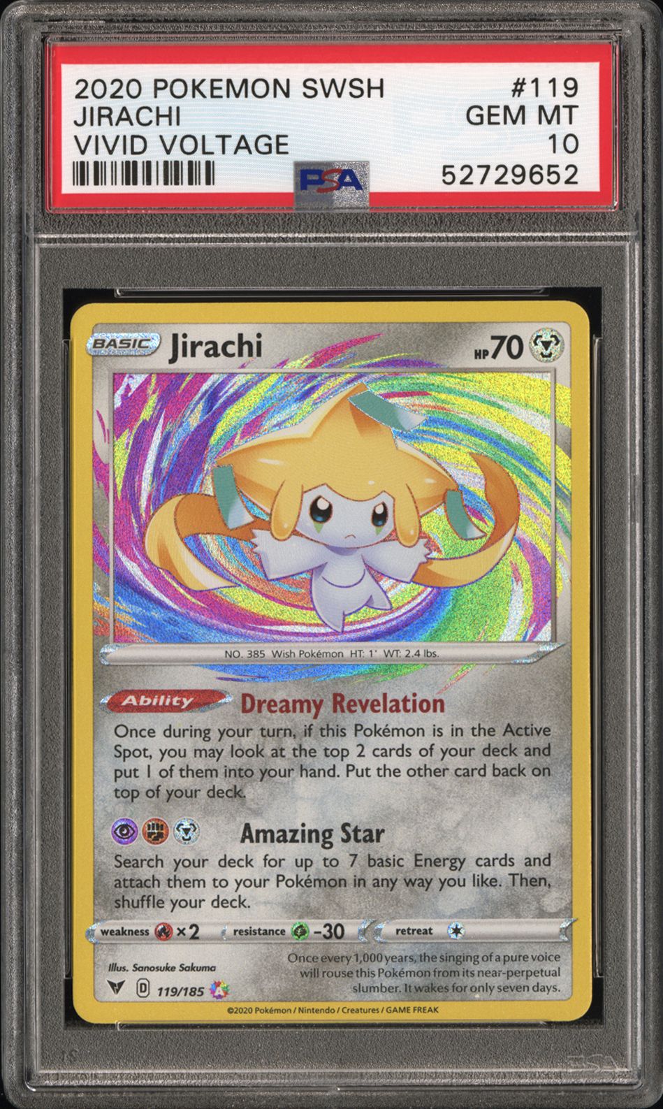 Jirachi 119/185 Vivid Voltage Pokemon PSA 10