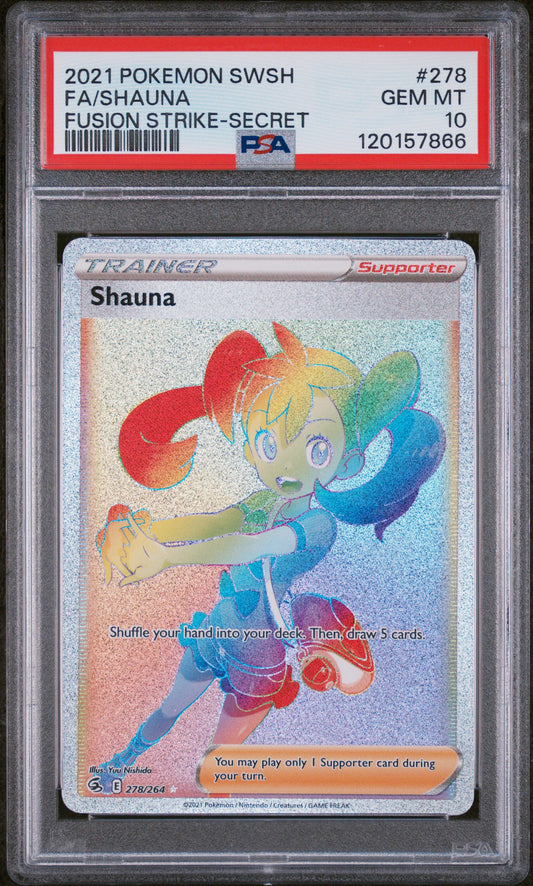 2021 Pokemon Sword & Shield Fusion Strike #278 Fa/Shauna PSA 10