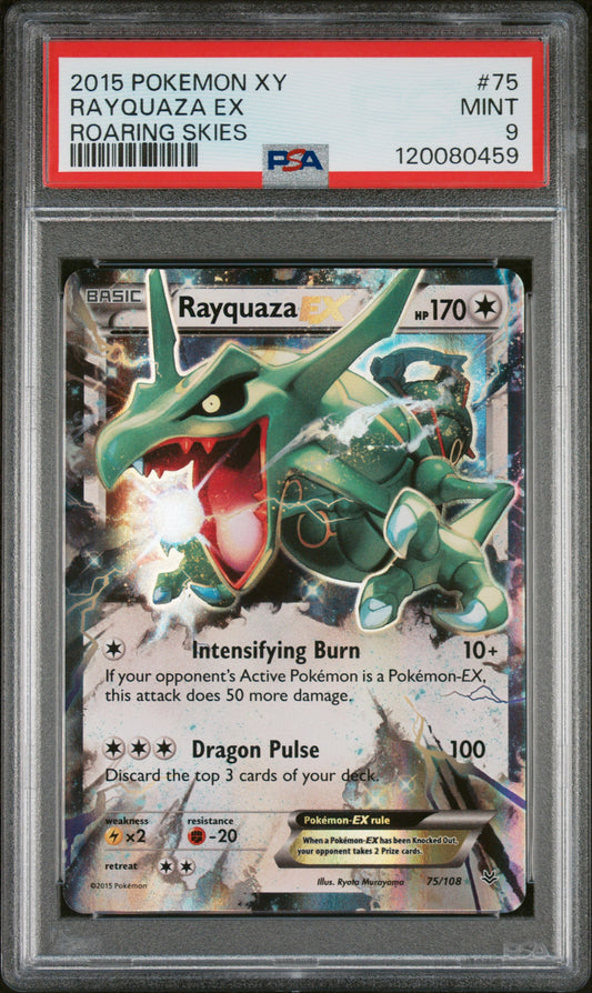 2015 Pokemon Xy Roaring Skies #75 Rayquaza Ex PSA 9