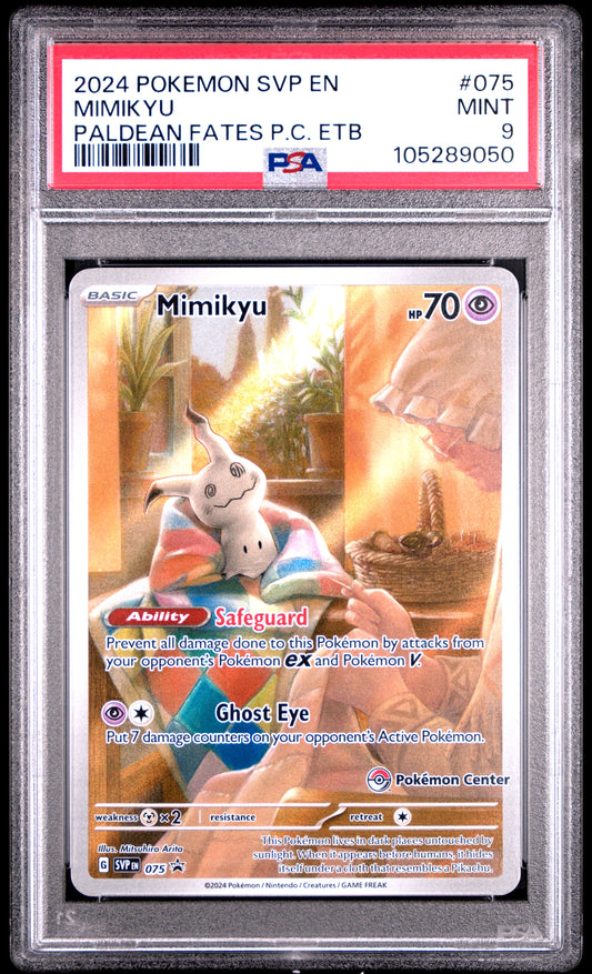 2024 Pokemon Svp En-Sv Black Star Promo #075 Mimikyu PSA 9
